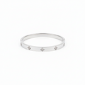 Armring med kløver rustfritt stål
