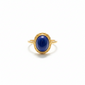 Gullring med lapis lazuli stein – Vintage inspirert oval ring