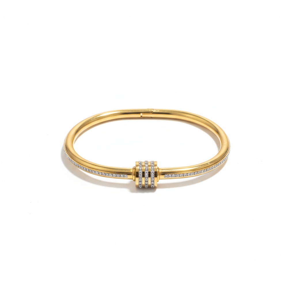 Armring med Zirkon steiner rustfritt stål