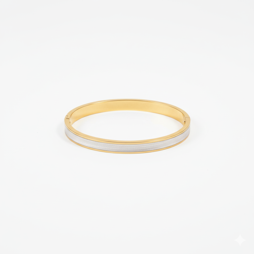 Duo Horizon Armring rustfritt stål