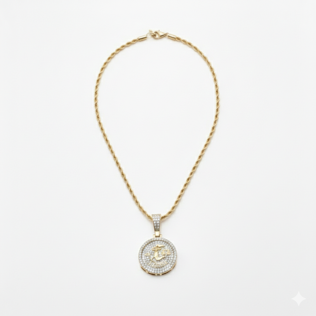 Icy Medallion Libra Halskjede