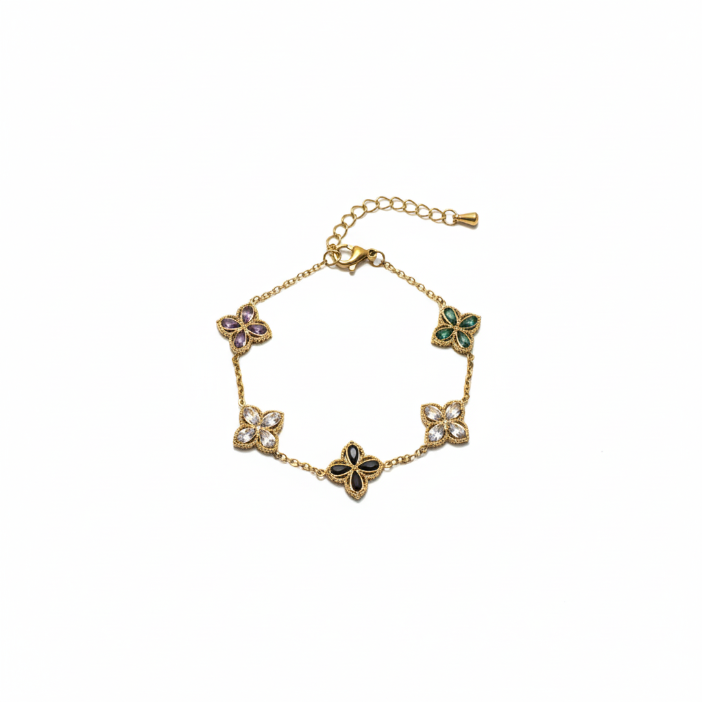 Fargerik Flora Armbånd